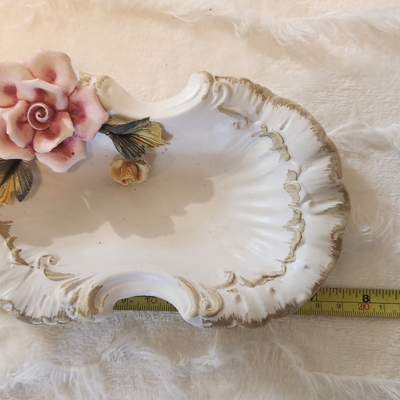 German handcrafted vintage porcelain dish with stamp - Picture 3 of 12